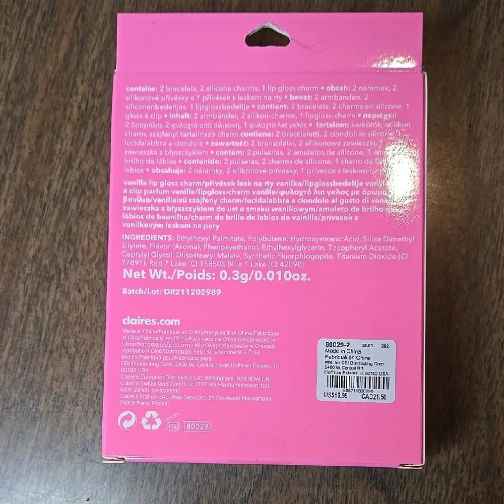 Lip‎ Gloss and Charms Bundle, Bracelets Charms Lip Gloss, Gummy Bear Ramen, New
